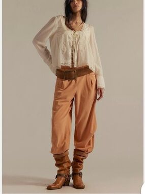 Free people Nice Cord Choice Jeans Barrel Pull On Oversized NWT